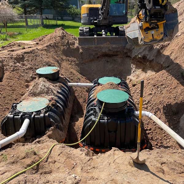 New septic tank installation at a property in Reno, NV